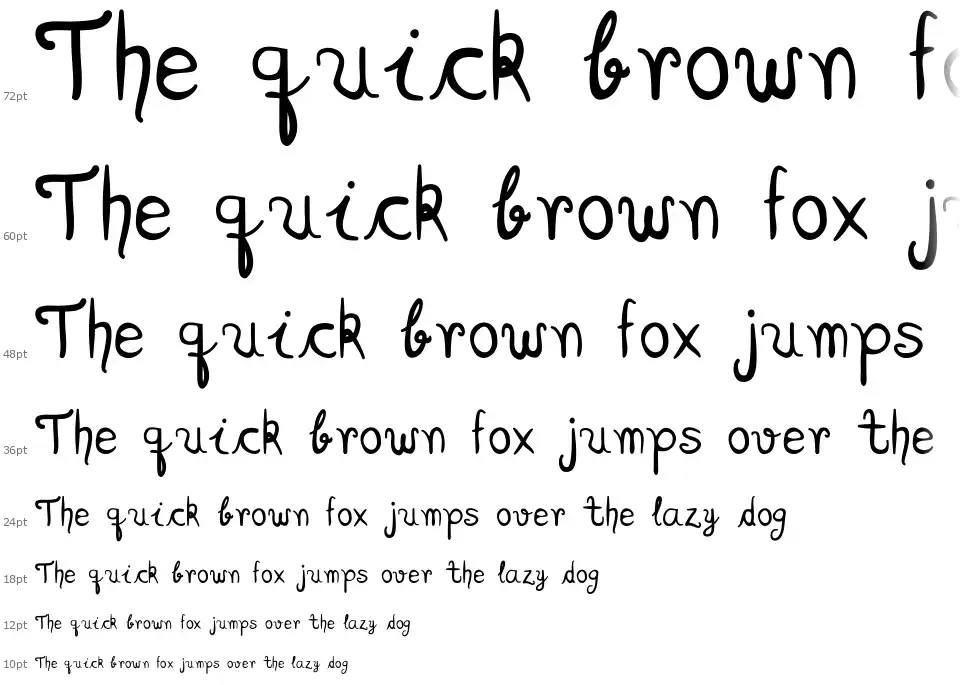 Scriptia Happyfont waterfall