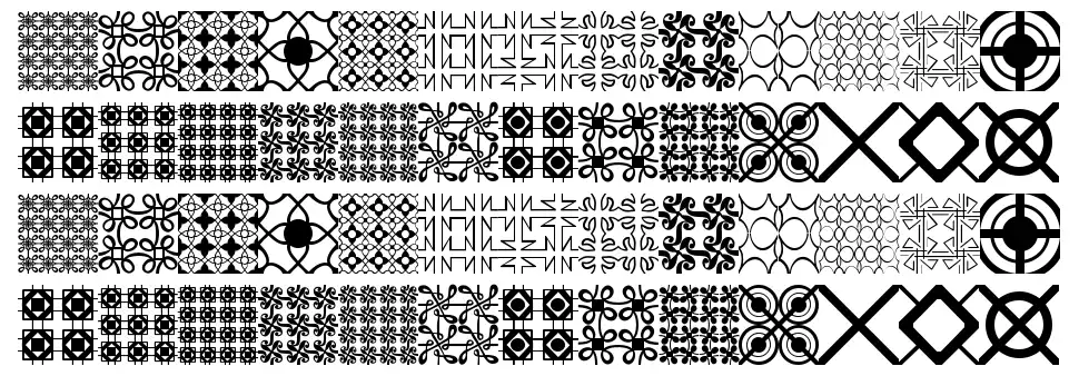 Seamless Patternsfont specimens