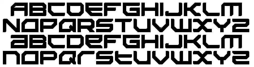 Sector 034font specimens