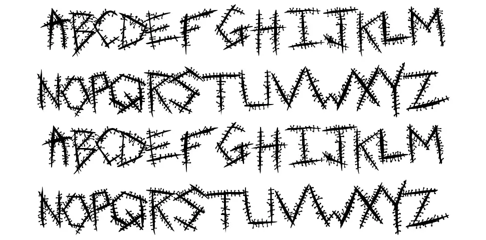 Sewn Tightfont specimens