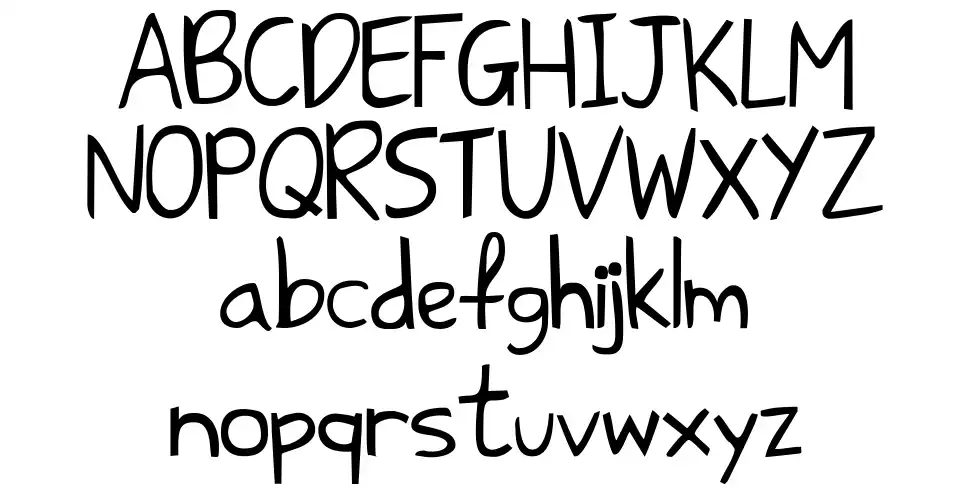 Shark HandWritten ABCfont specimens