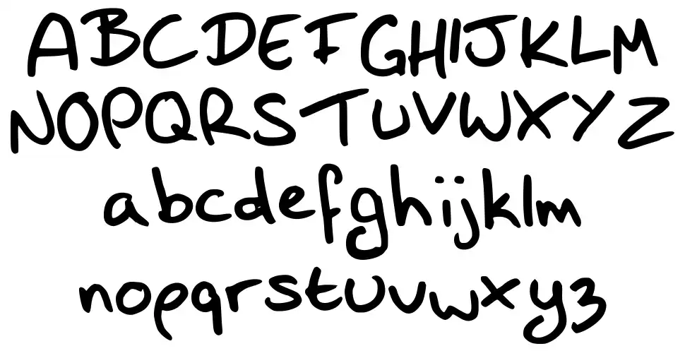 Shazi Handfont specimens
