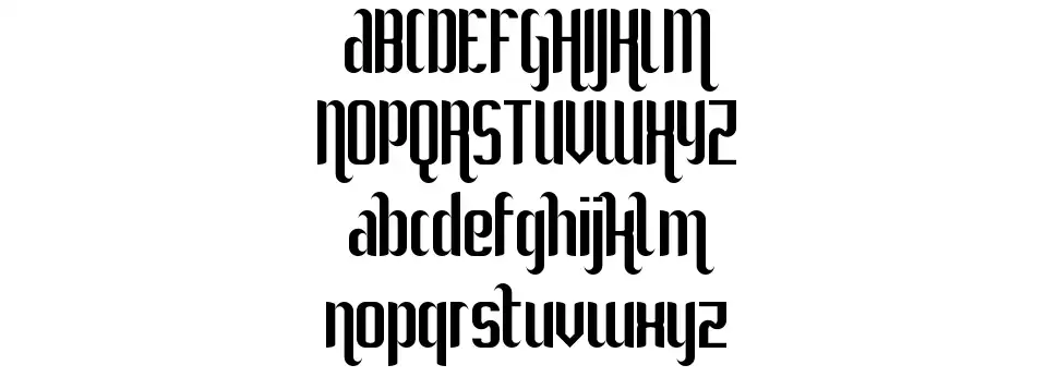 She Curls In The Mistfont specimens