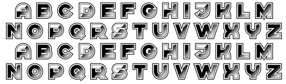 Shinefont specimens