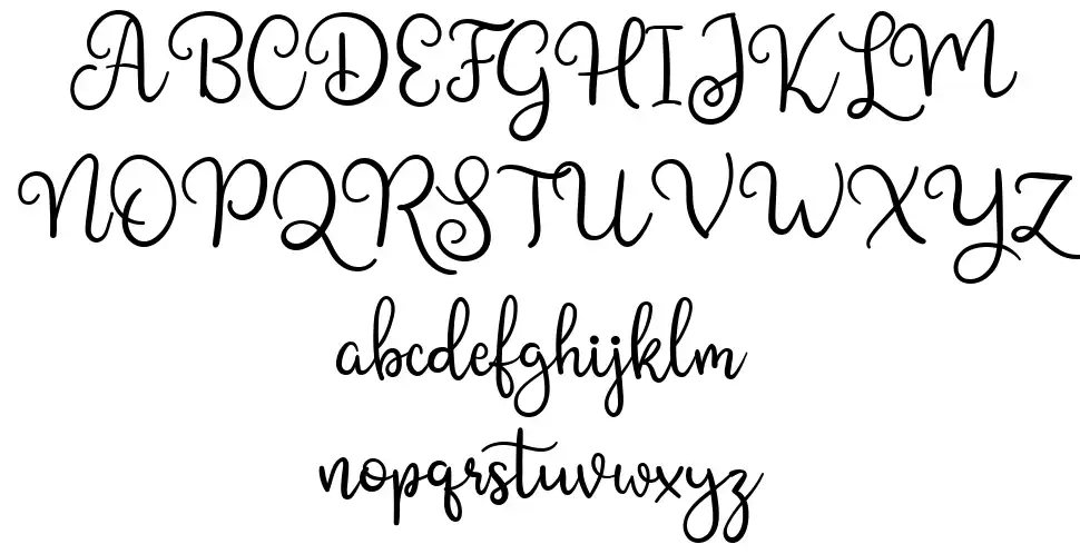 Shining Gloryfont specimens