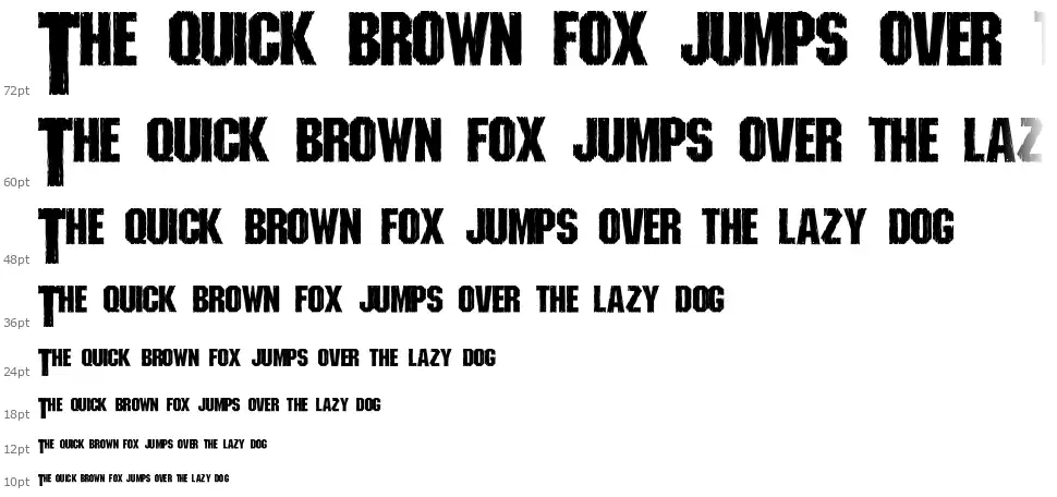Shreddedfont waterfall