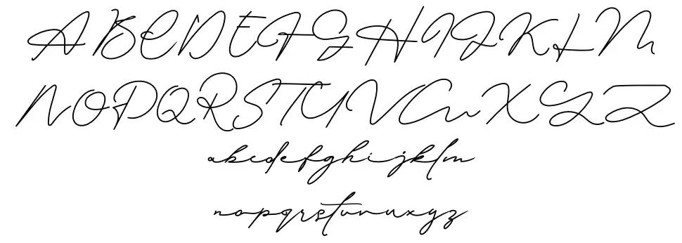 Signature Collectionfont specimens