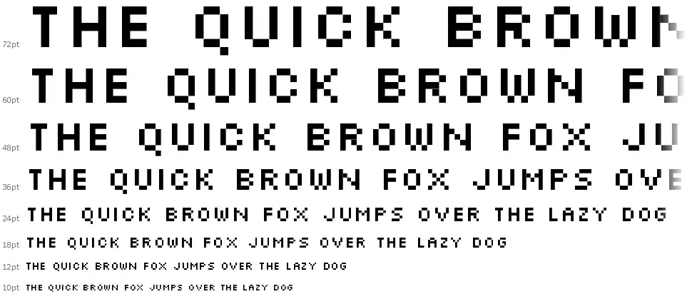 Silkscreenfont waterfall