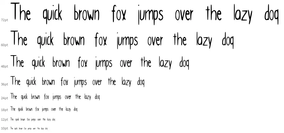 Simple Kindergardenfont waterfall