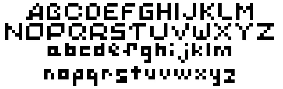 Simple Pixelsfont specimens
