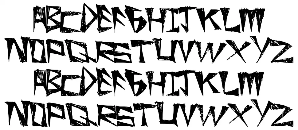 Slight Rockingfont specimens