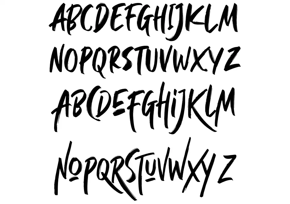 Slightly Markerfont specimens