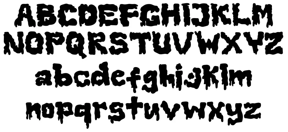 Slimespookyfont specimens
