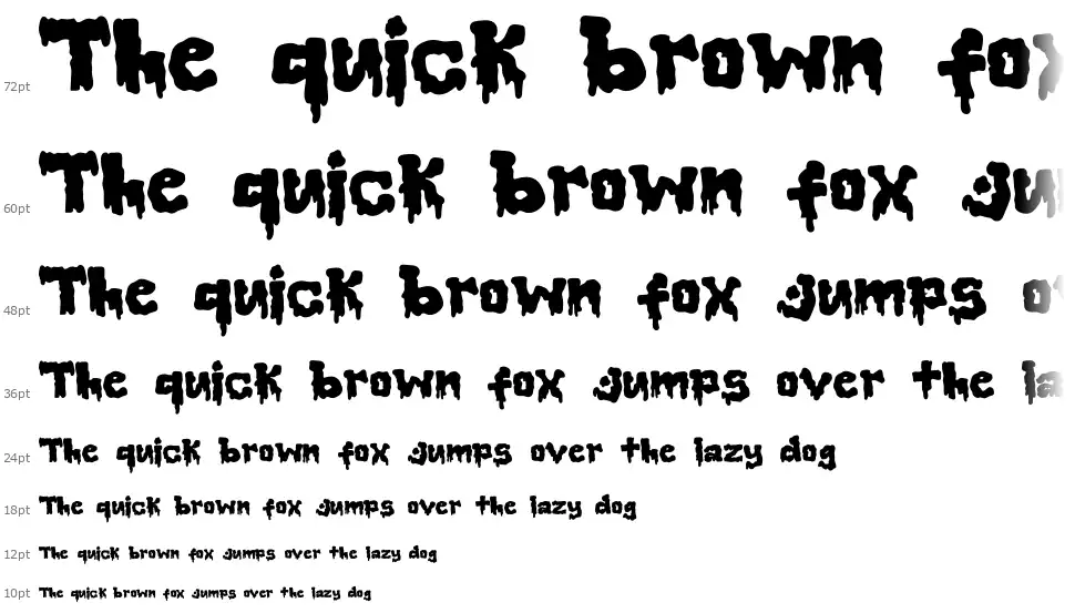 Slimespookyfont waterfall