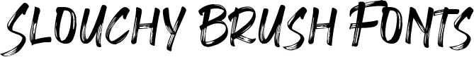 Slouchy Brush Fonts