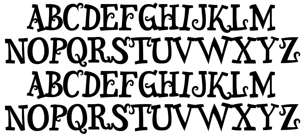 Snidely-Regularfont specimens