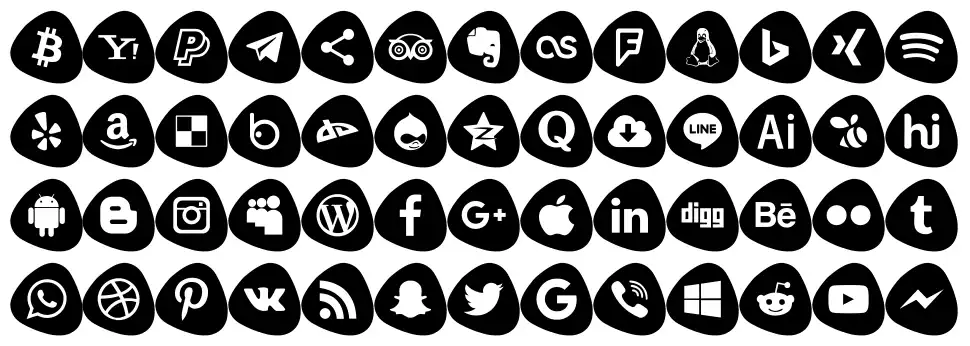 Social Logos Colorfont specimens