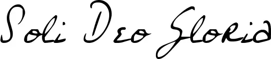 Soli Deo Gloria