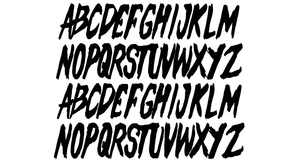 Splash Bleedingfont specimens