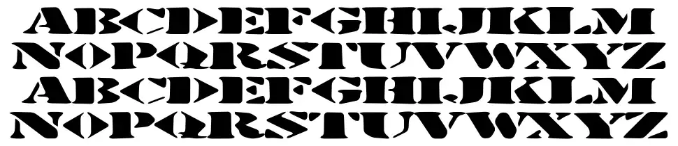 Stenciltrationfont specimens