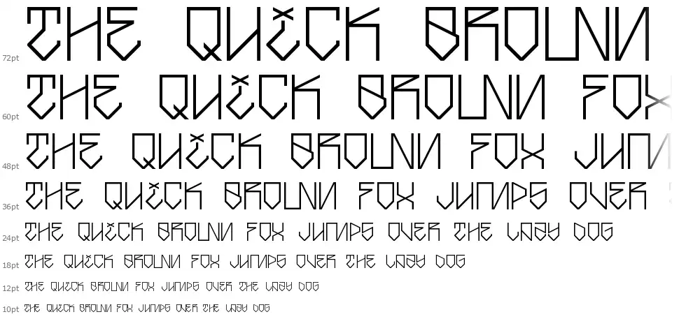 Strike Backfont waterfall