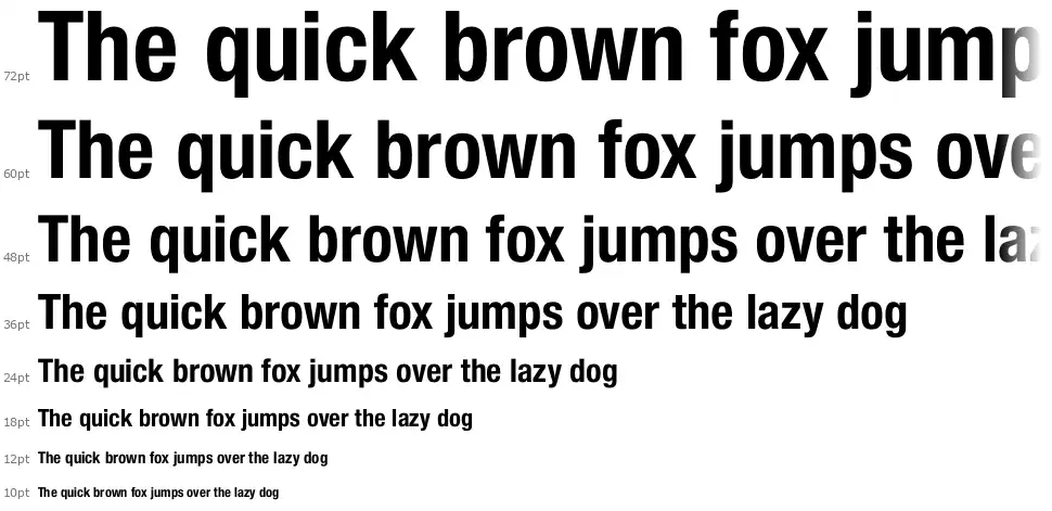 Suiza Condensedfont waterfall