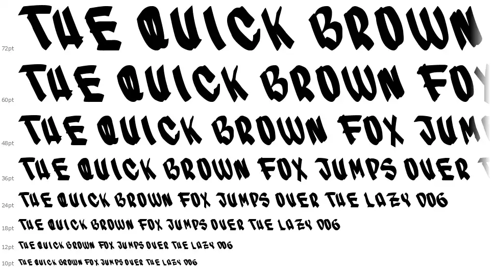 Superfont waterfall
