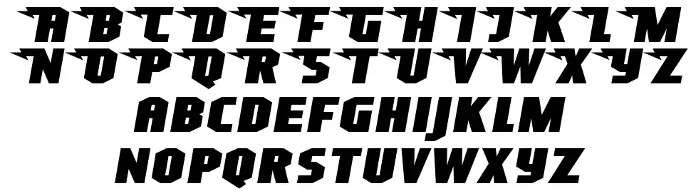 Superheterodyne-Regularfont specimens