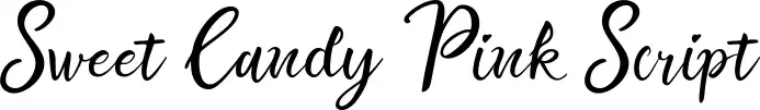 Sweet Candy Pink Script