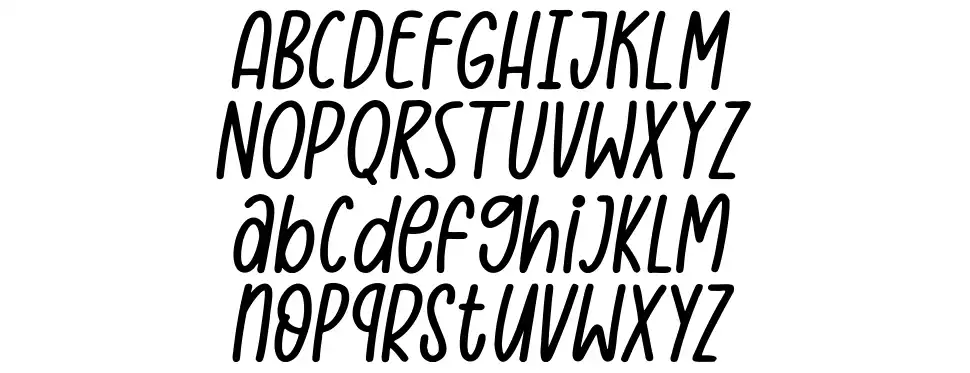 Sweet N Stickyfont specimens