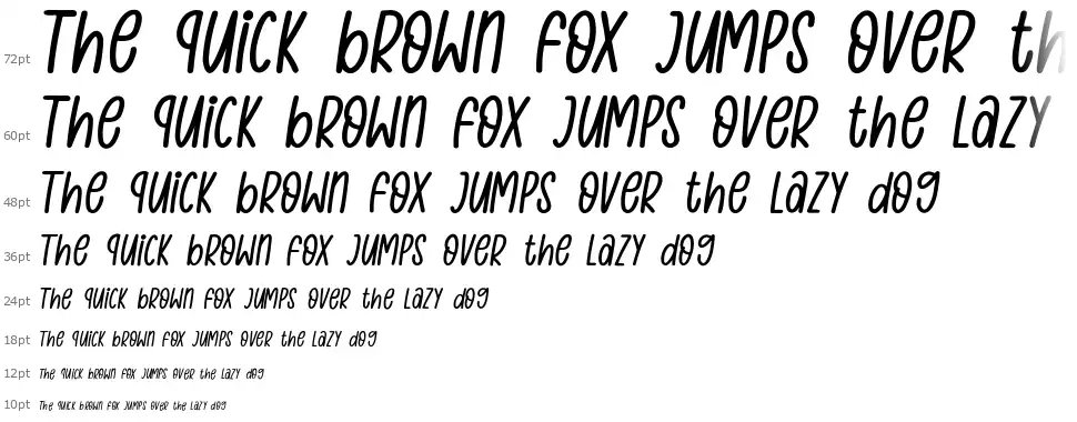 Sweet N Stickyfont waterfall