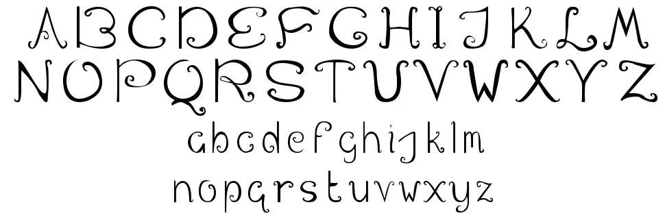 Swirl in the Wonderlandfont specimens