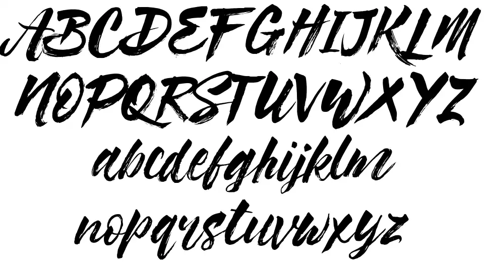 Syabab Brush Scriptfont specimens