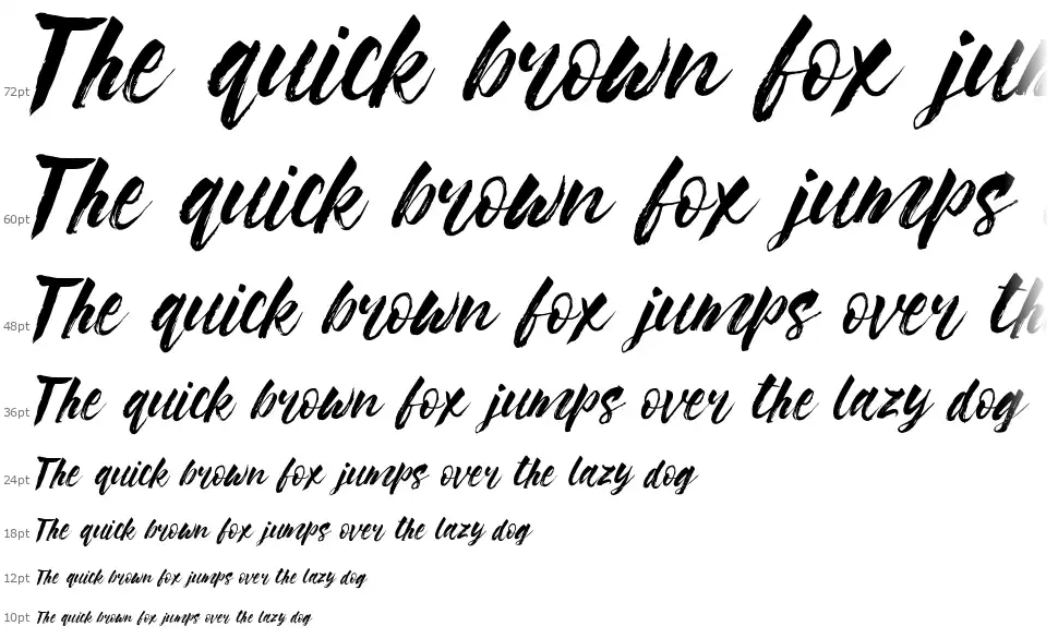 Syabab Brush Scriptfont waterfall