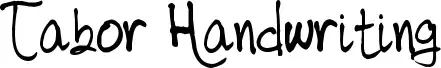 Tabor Handwriting