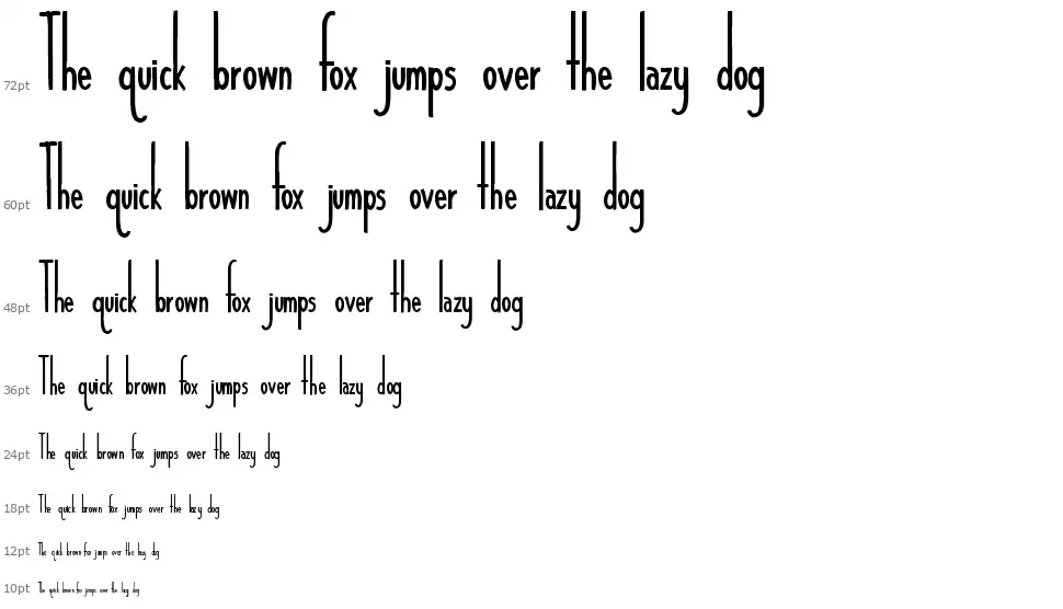 Tall & Slimfont waterfall