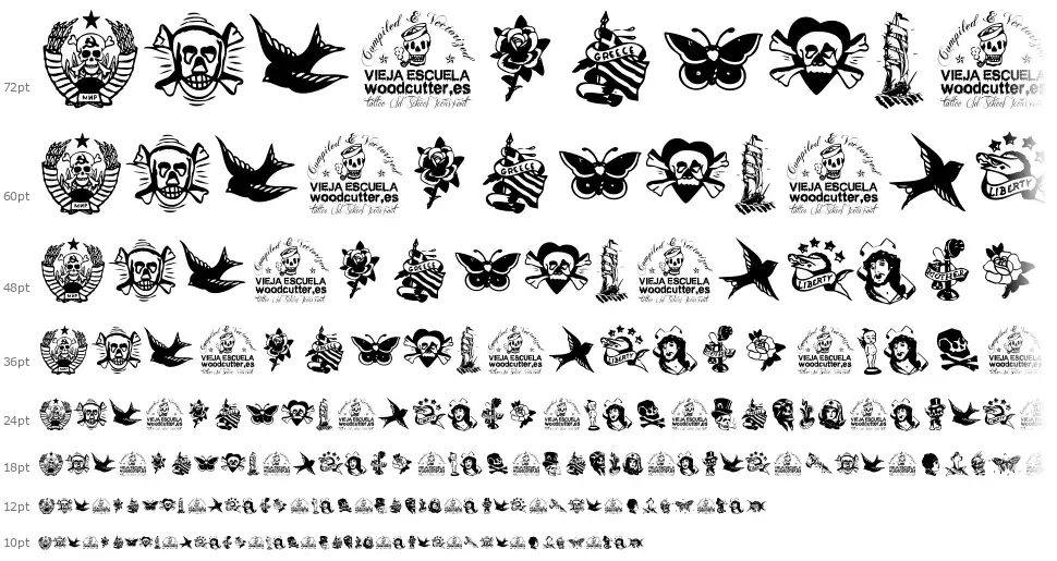Tattoo Vieja Escuela 1font waterfall