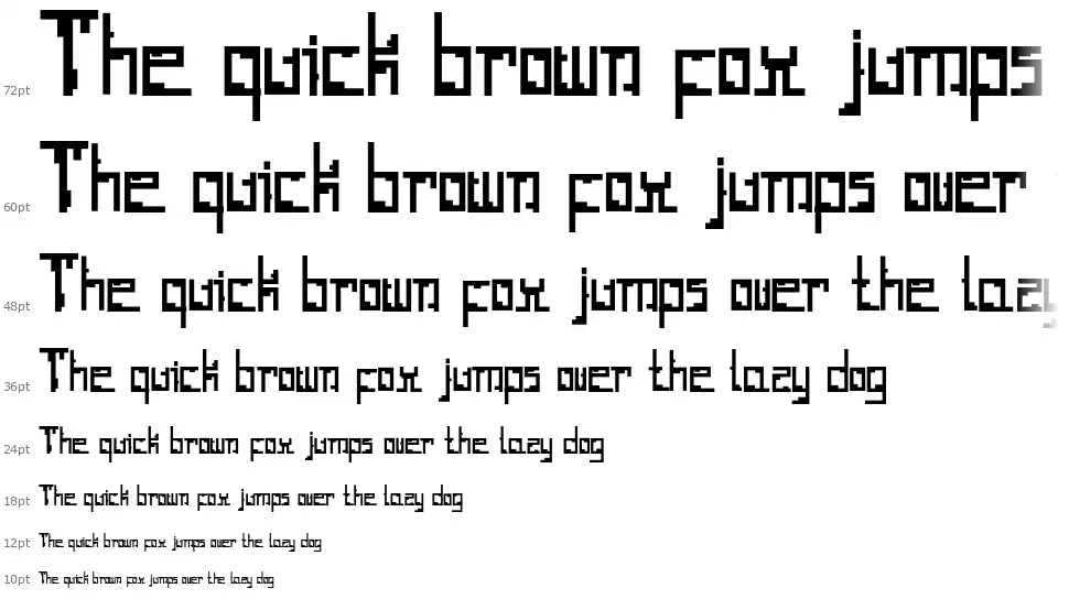 Tetris Hollowfont waterfall