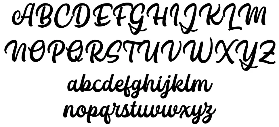 Thank You So Muchfont specimens
