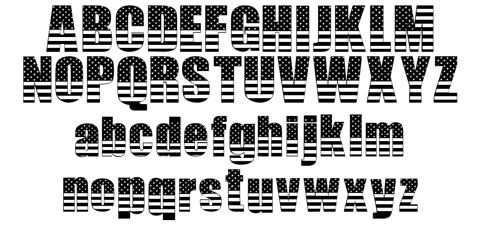 The Americanfont specimens