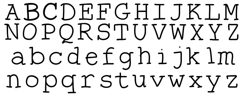 The Anti Typefont specimens