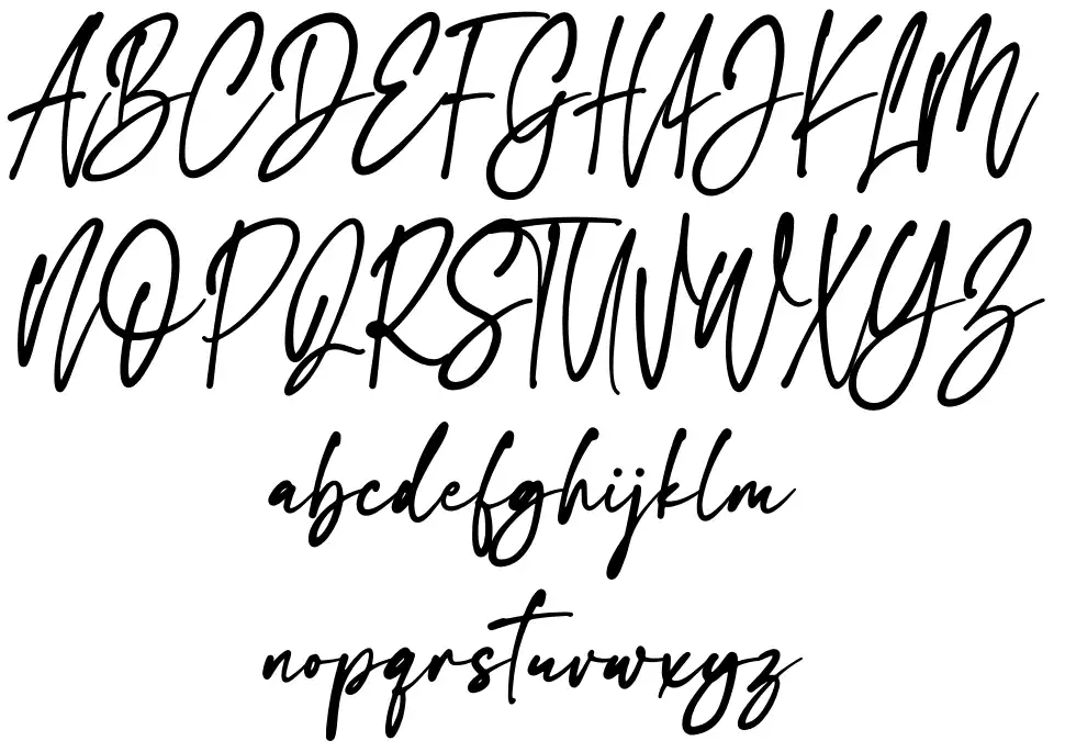 The Flashfont specimens