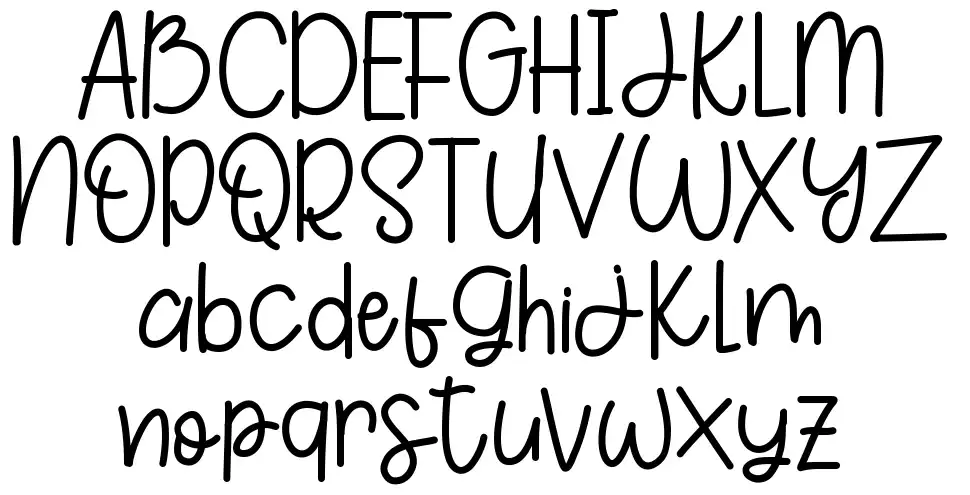 The Gingerbreadfont specimens