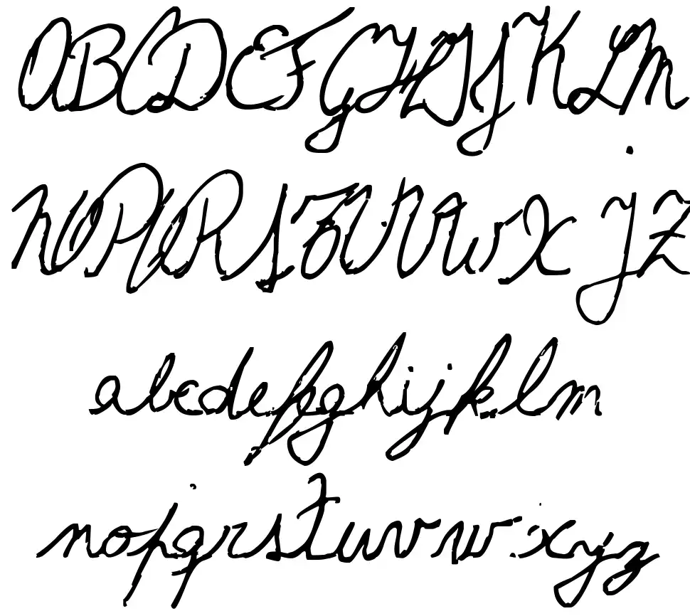 The Left-Handed Cursivafont specimens