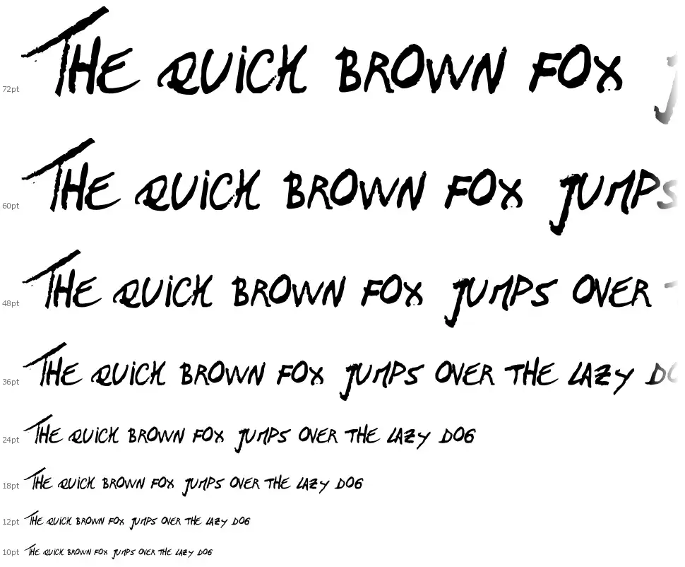 The Left-Handed Regularfont waterfall