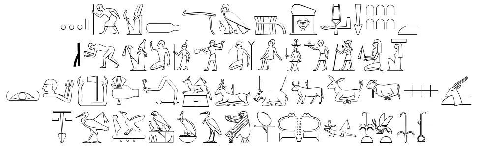 The Nile Songfont specimens