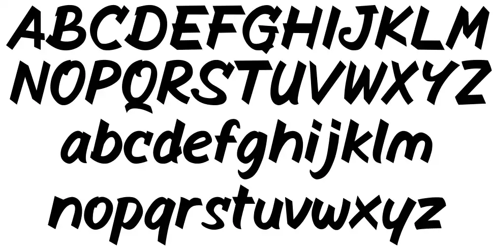 The Radicools Casualfont specimens