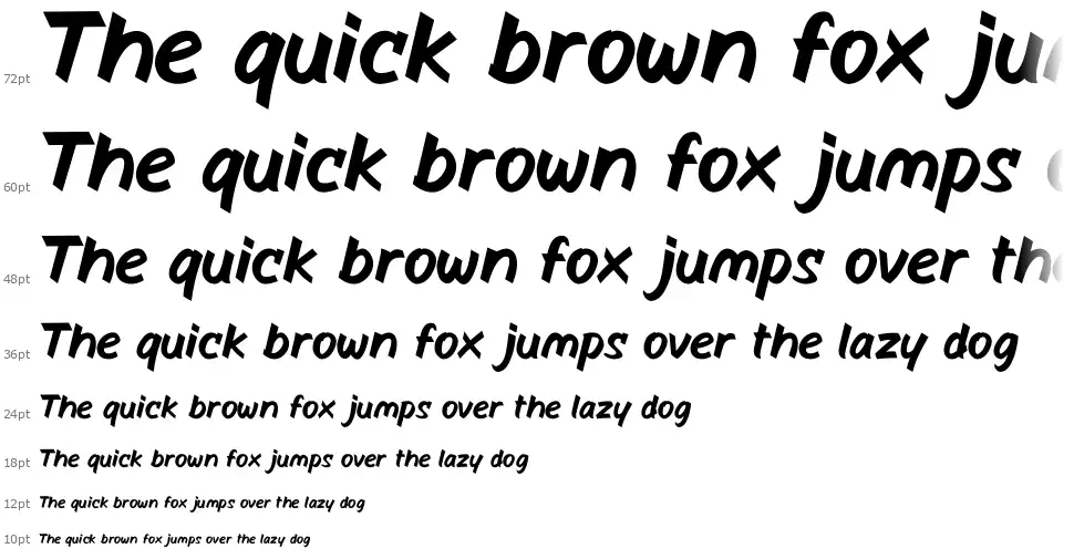 The Radicools Casualfont waterfall