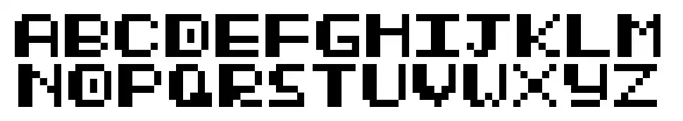 Thick Pixelfont specimens