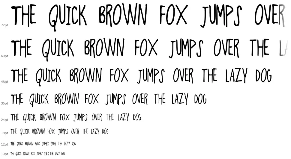 Thin Mintyfont waterfall